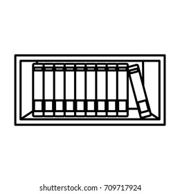 Shelf with books