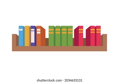 shelf with books furniture icon