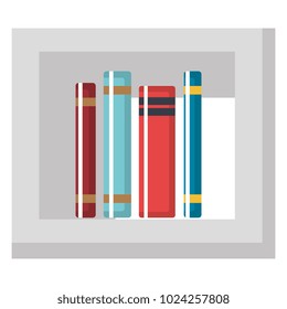 shelf with books icon