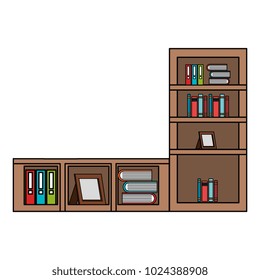 shelf with books icon