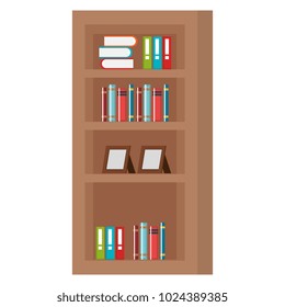 shelf with books icon