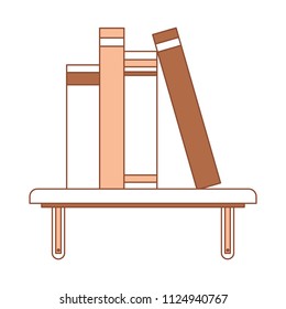 shelf with books icon