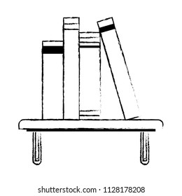 shelf with books icon