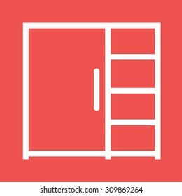 Shelf, cabinet, cupboard icon vector image.Can also be used for furniture design. Suitable for mobile apps, web apps and print media.