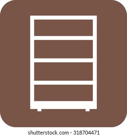 Shelf, cabinet, cupboard icon vector image.Can also be used for furniture design. Suitable for mobile apps, web apps and print media.