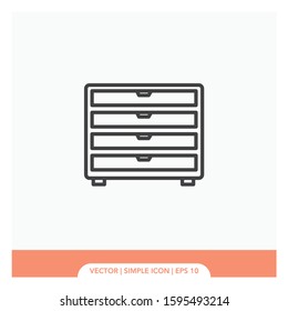Shelf cabinet Icon Vector Illustration