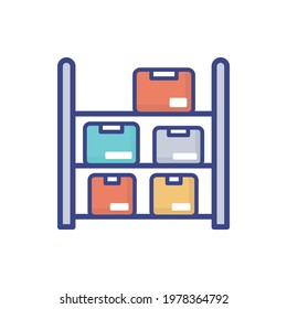 Shelf Capacity vector icon style illustration. EPS 10 File
