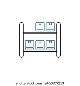 shelf concept line icon. Simple element illustration. shelf concept outline symbol design.