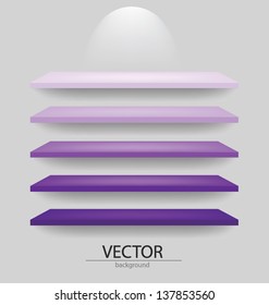 shelf for exhibit. Vector illustration.