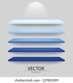 shelf for exhibit. Vector illustration.