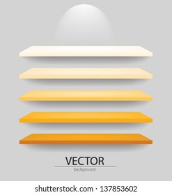 shelf for exhibit. Vector illustration.