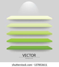 shelf for exhibit. Vector illustration.