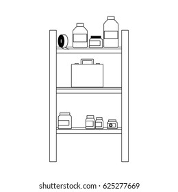 shelf with first aid kit icon image 