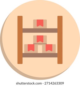 Ícone de Estilo de Círculo Plano de Prateleira