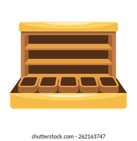 Shelf for food. Vector illustration