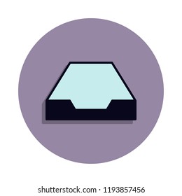 a shelf icon in badge style. One of web collection icon can be used for UI, UX