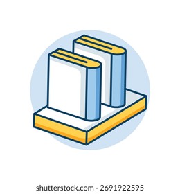 Ícone de prateleira limpo e ilustração vetorial moderna