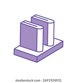Ícone de prateleira limpo e ilustração vetorial moderna