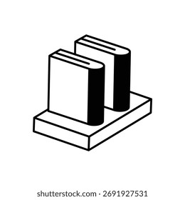 Shelf icon clean and modern vector illustration