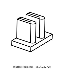 Ícone de prateleira limpo e ilustração vetorial moderna