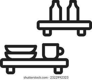 Shelf-Symbol-Bild. Geeignet für mobile Anwendungen.