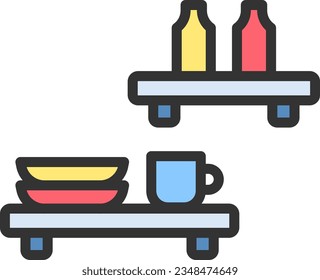 Shelf Icon image. Suitable for mobile application.
