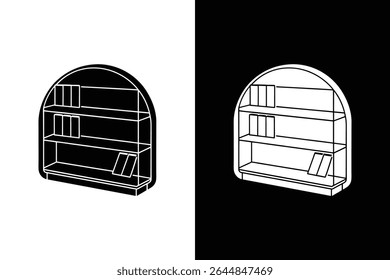 Shelf icon isolated vector icon illustration on white background.	