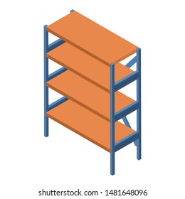 Shelf icon. Isometric of shelf vector icon for web design isolated on white background