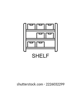 shelf icon , library icon vector