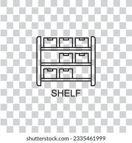 shelf icon , library icon vector