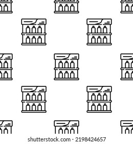 shelf icon pattern. Seamless shelf pattern on white background.