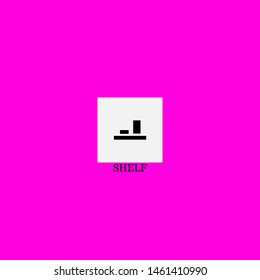 shelf icon sign signifier vector