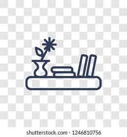 Shelf icon. Trendy linear Shelf logo concept on transparent background from Furniture and Household collection