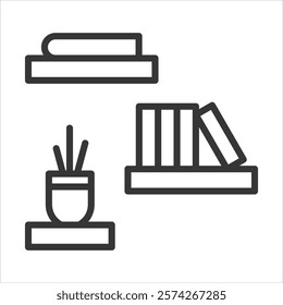 Shelf Icon Vector Illustration Outline