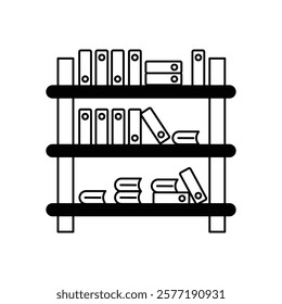shelf icon with white background vector stock illustration