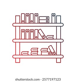 shelf icon with white background vector stock illustration