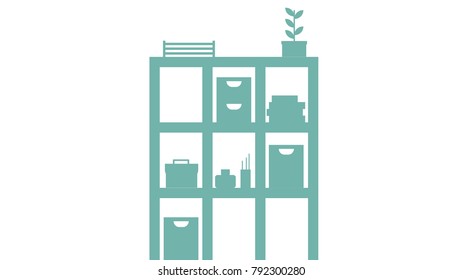 Shelf isolated vector illustration