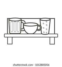 shelf with kitchen utensils