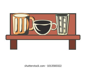 shelf with kitchen utensils