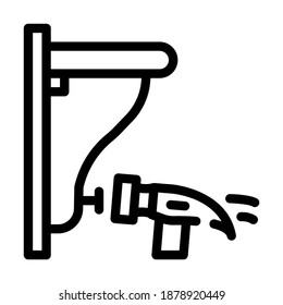vector de icono de la línea de línea de anclaje. signo de clavija. símbolo de contorno aislado ilustración negra