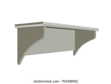 A shelf realistic vector illustration isolated