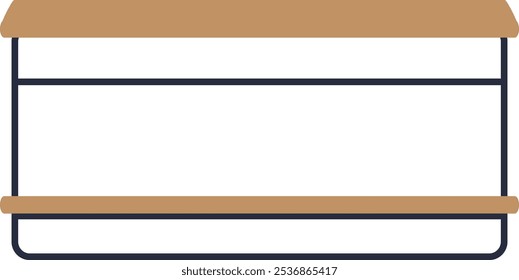 Shelf For Shoes Vector Illustration