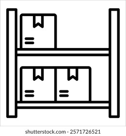 Shelf Space Icon Element For Design