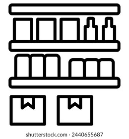 Shelf Strumpf Symbol Linie Vektor-Illustration