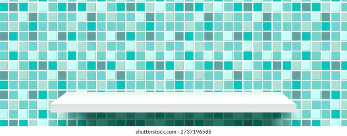 Baldosa estante verde para