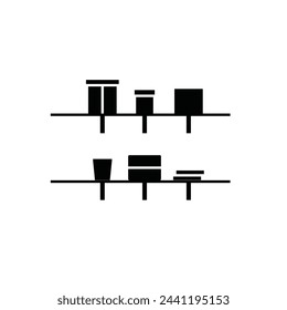 Shelf vector icon illustration sign