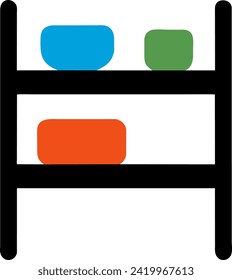Shelf Vector illustration. White Background