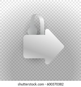 Shelf wobbler discount label mockup with strip isolated on transparent background, sale and best seller tag for product sale in shop, best price, special offer, realistic design, vector illustration