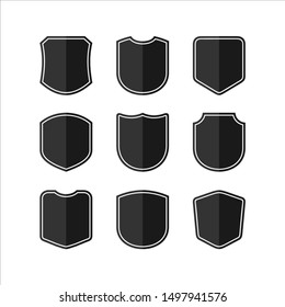 Shelid blank vector design collection