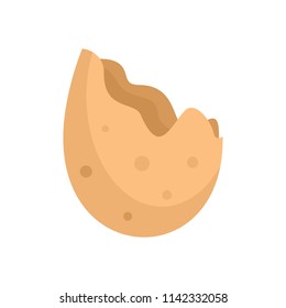 Shell of almond icon. Flat illustration of shell of almond vector icon for web isolated on white